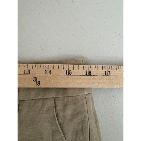 Banana republic silk and linen blend pleated trouser pants tan sz 6 - Picture 4 of 8